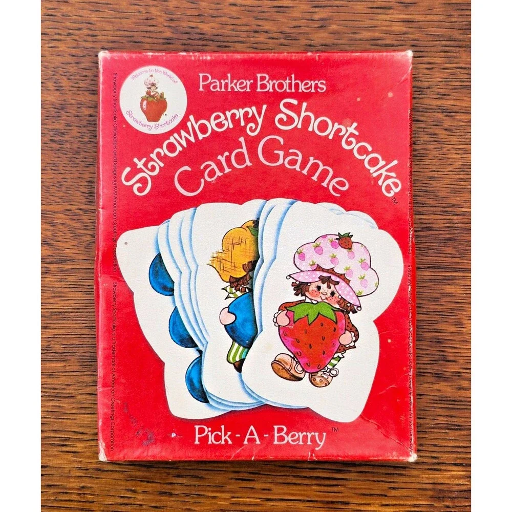 Vintage 1979 Strawberry Shortcake Pick A Berry Card Game Complete Parker Bros